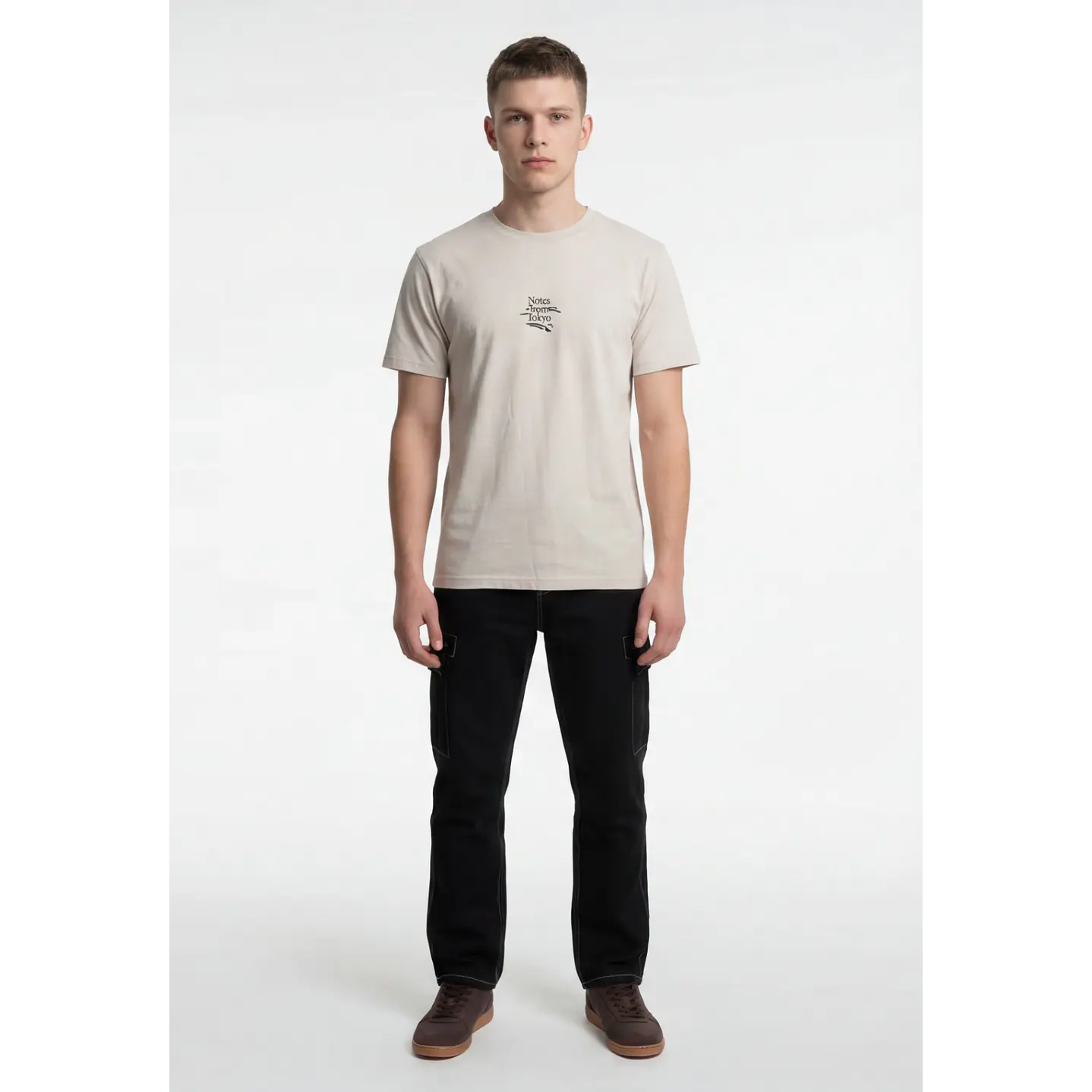 Jeans Contraste Cargo Hombre Negro 3