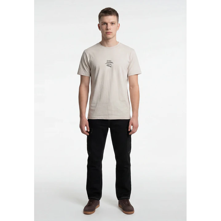 Jeans Contraste Cargo Hombre Negro 3