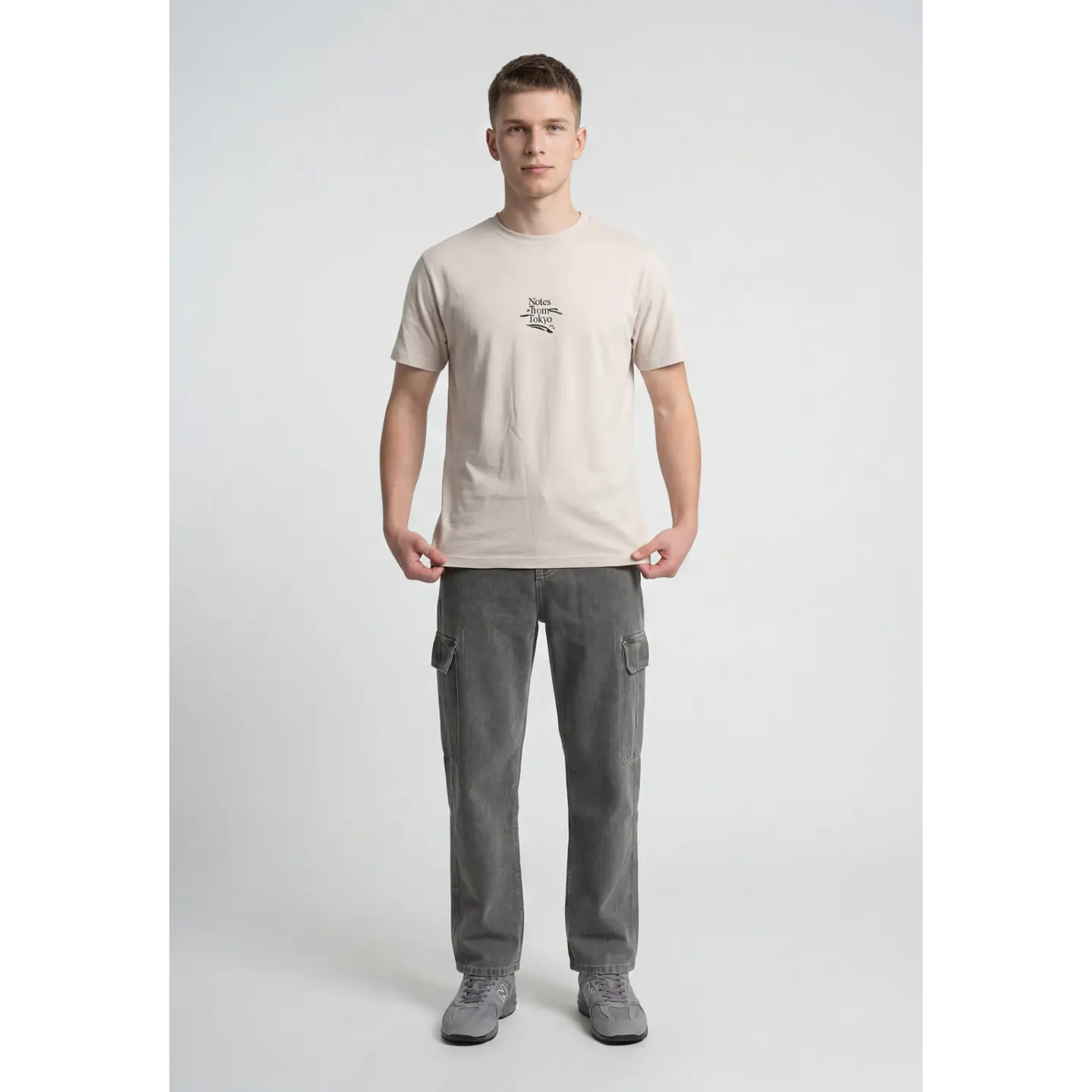 Jeans Contraste Cargo Hombre Café 3