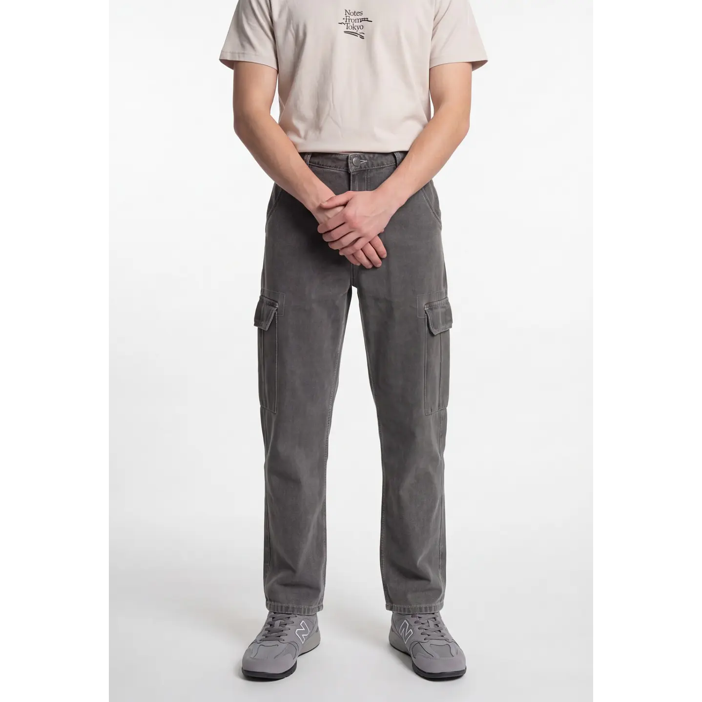 Jeans Contraste Cargo Hombre Café 1