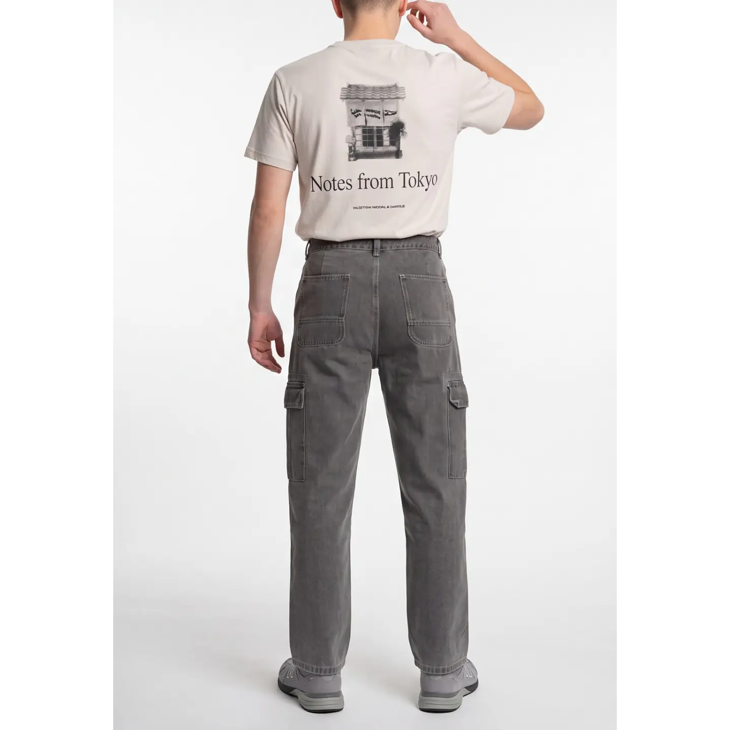 Jeans Contraste Cargo Hombre Café 2