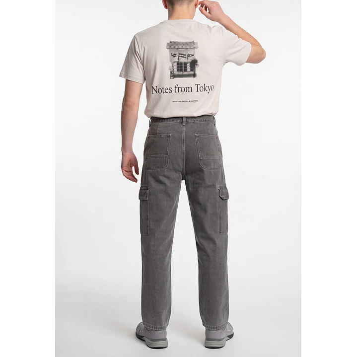 Jeans Contraste Cargo Hombre Café 2