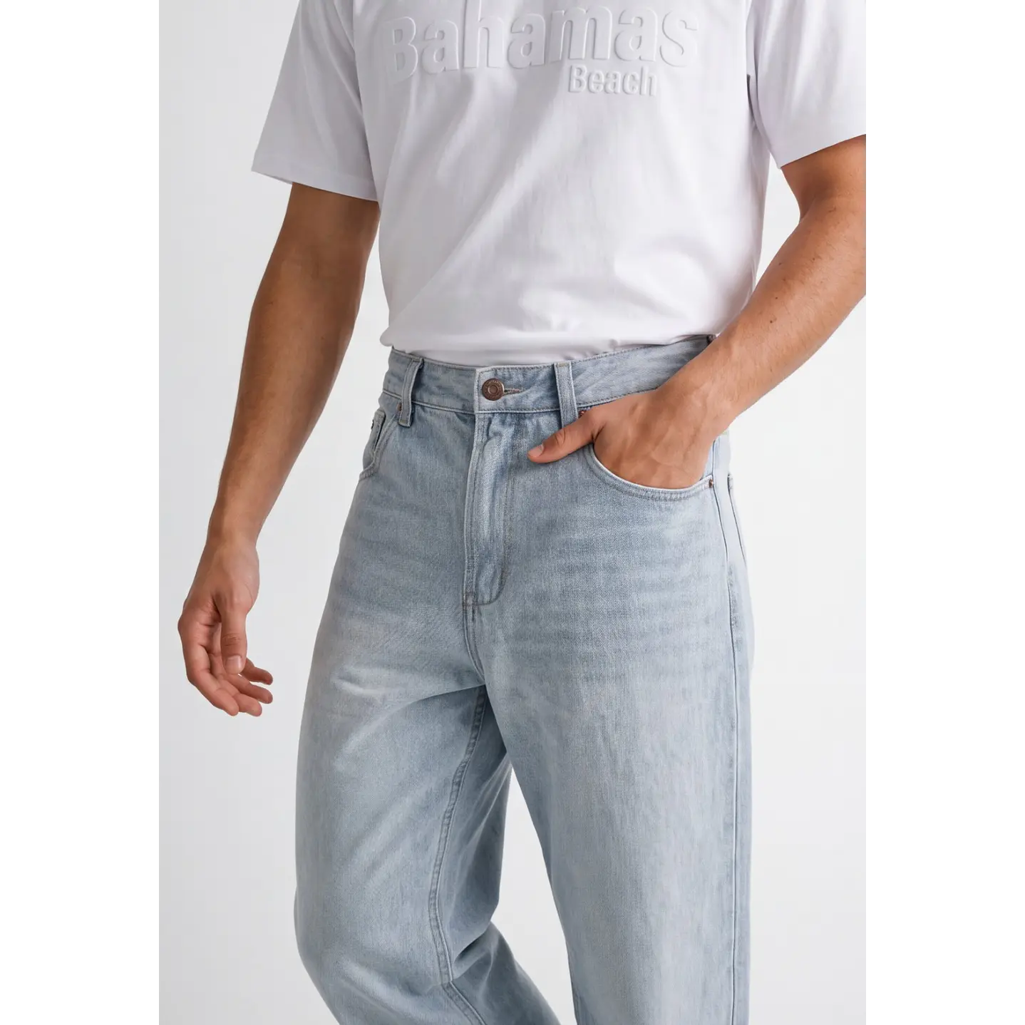 Jeans Baggy Hombre Celeste 4