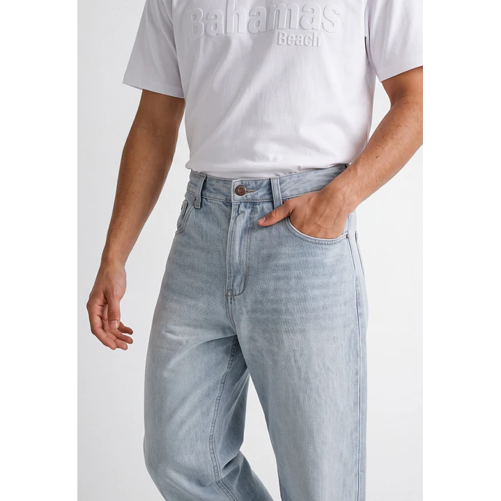 Jeans Baggy Hombre Celeste 4
