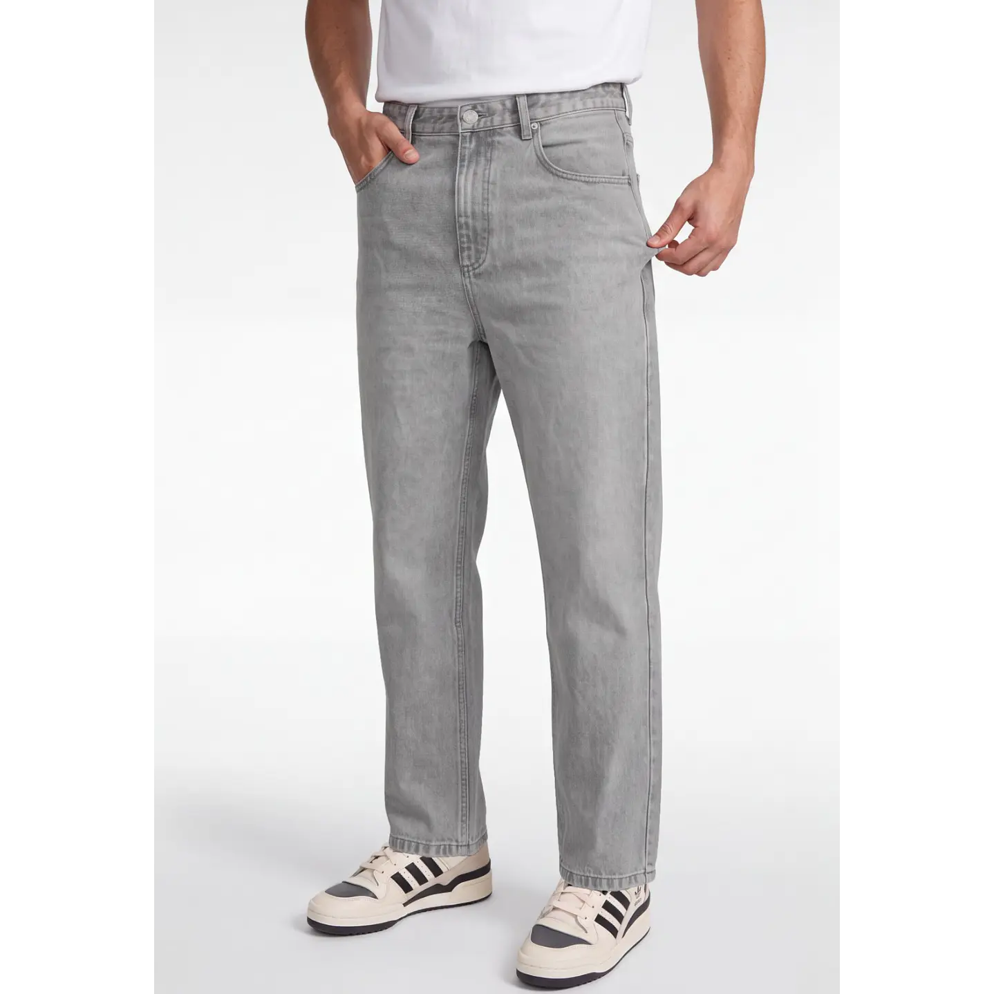 Jeans Baggy Hombre Gris 1