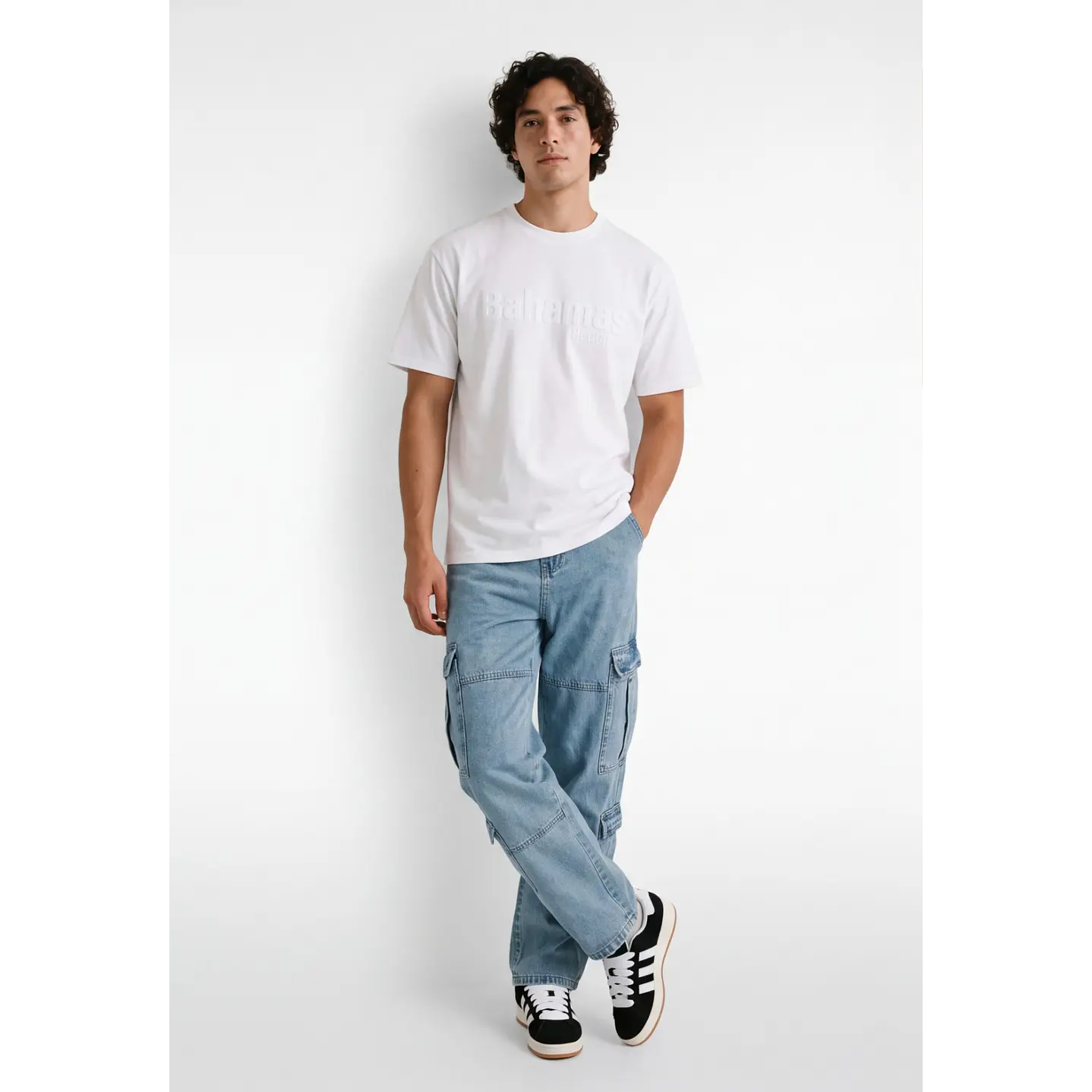 Jeans Cargo Hombre Azul 3