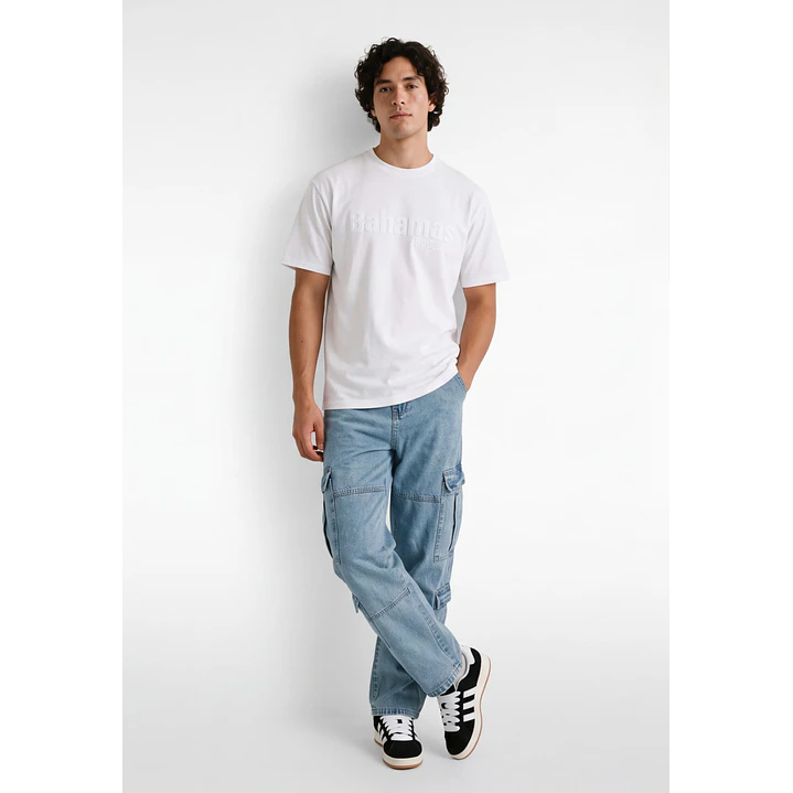 Jeans Cargo Hombre Azul 3