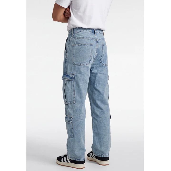 Jeans Cargo Hombre Azul 2