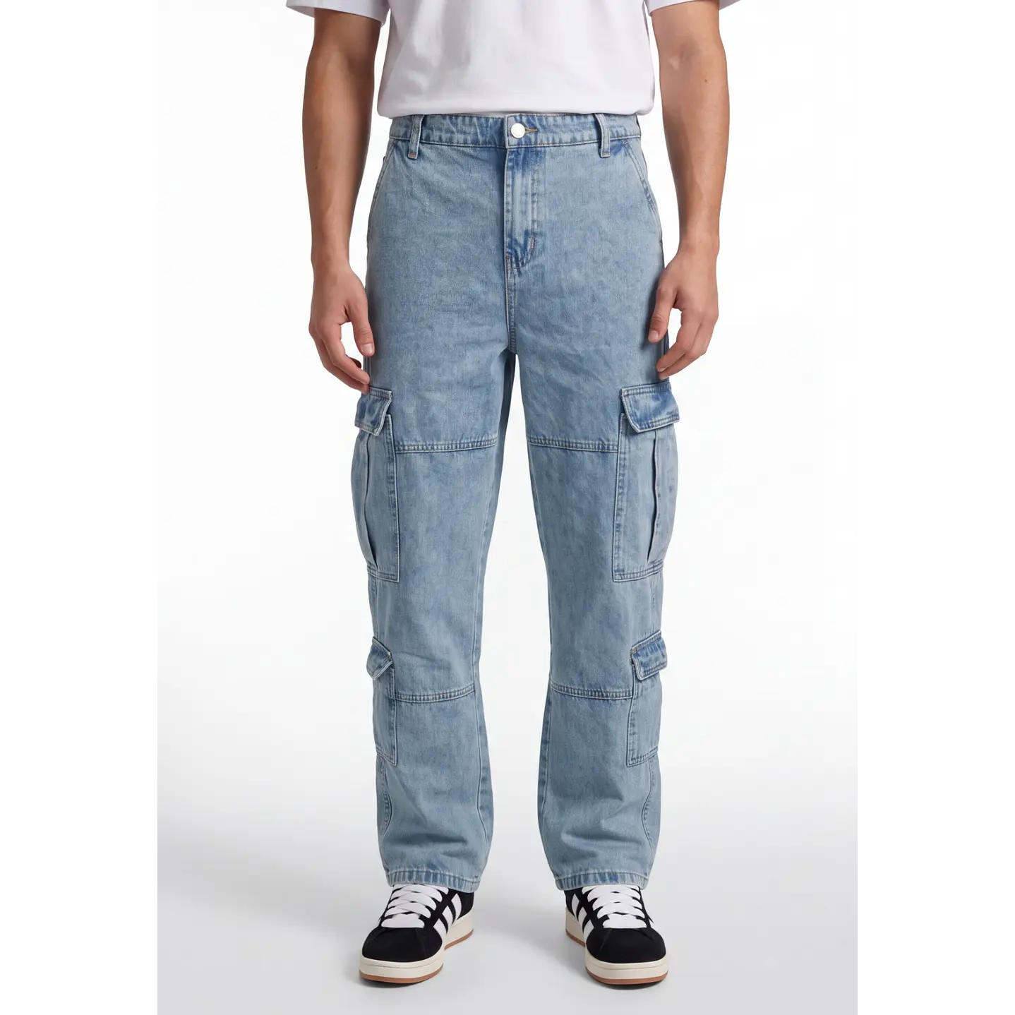 Jeans Cargo Hombre Azul 1