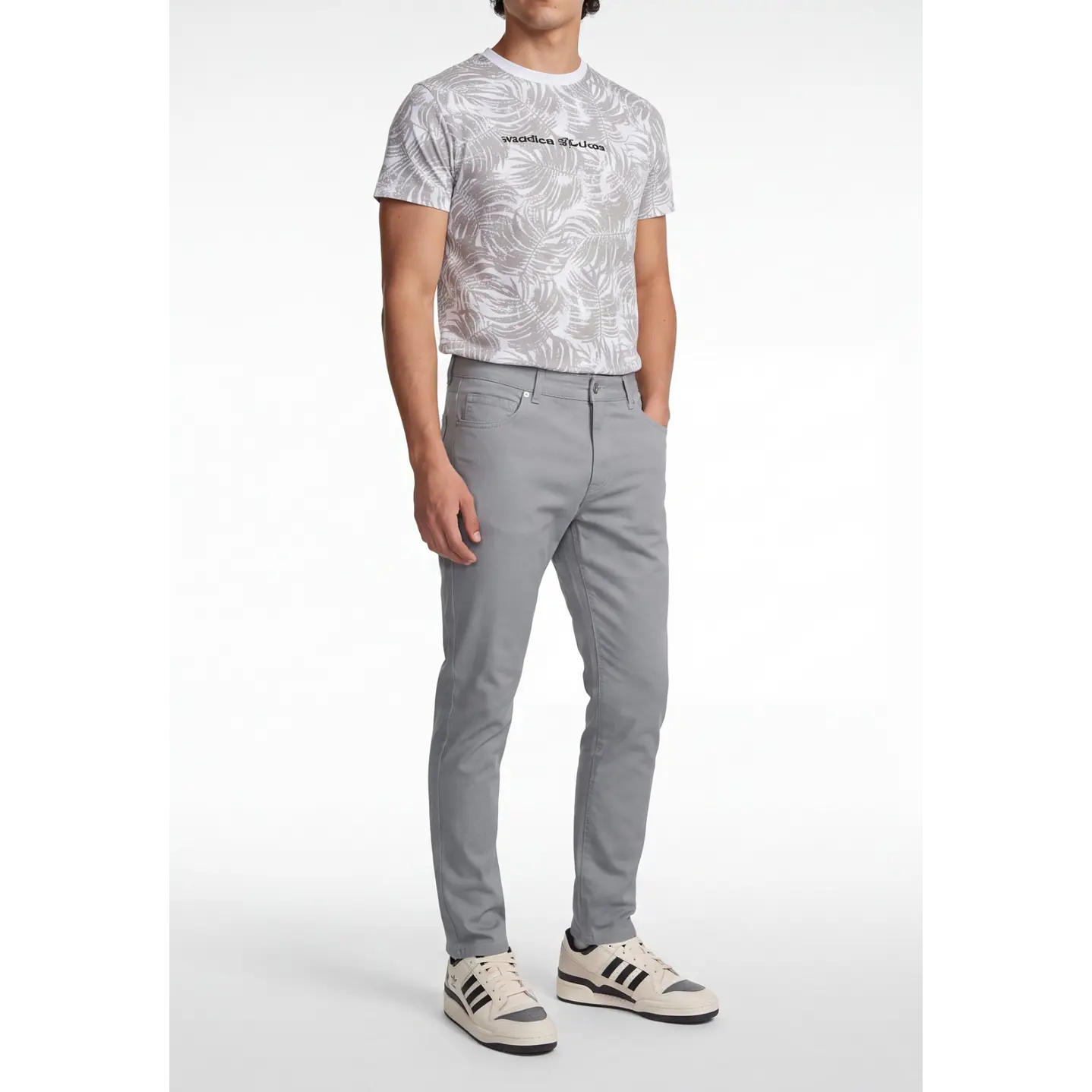Jeans Slim Hombre Gris 1