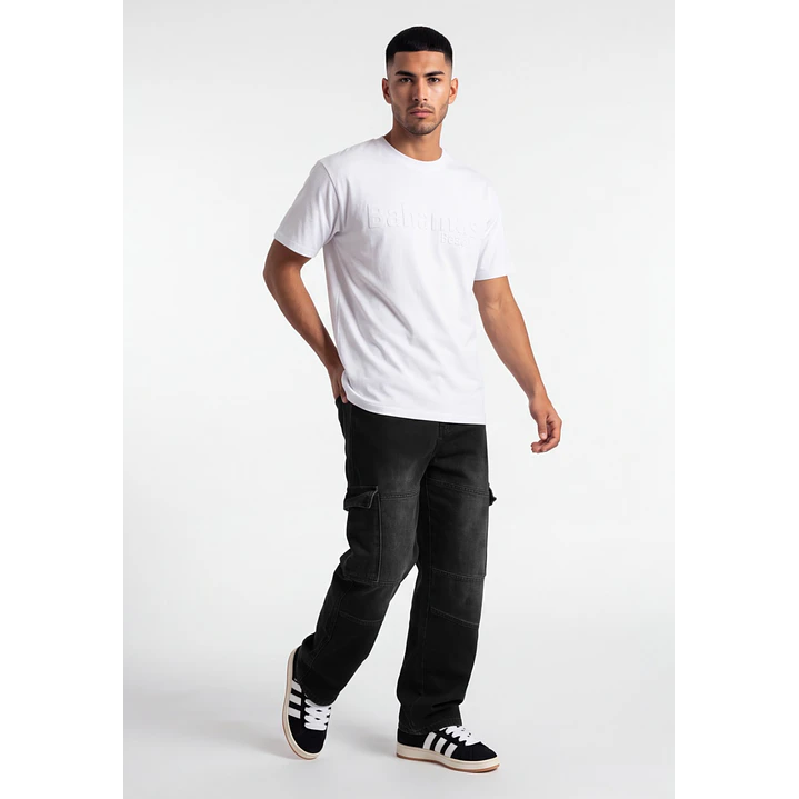 Jeans Procesado Cargo Hombre Negro 3