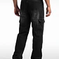 Jeans Procesado Cargo Hombre Negro - Miniatura 2