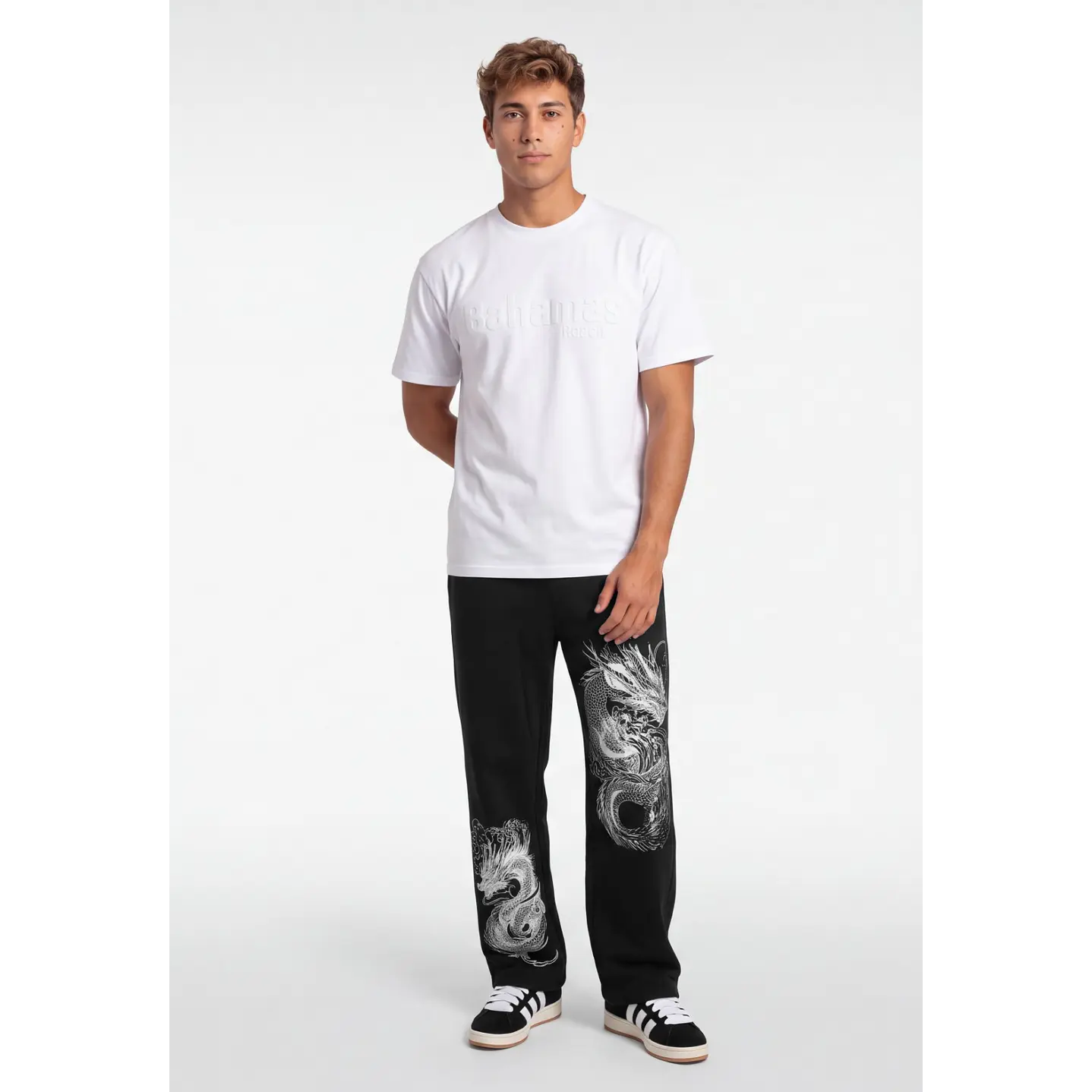 Buzo Oriental Wide Leg Hombre Negro 3