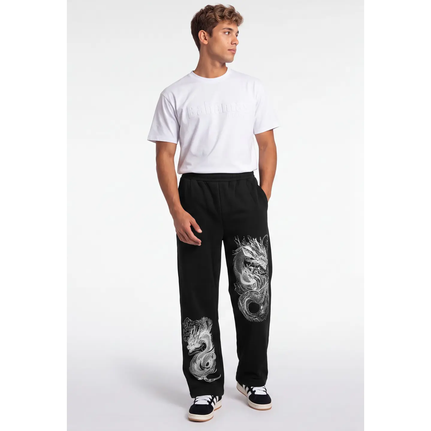Buzo Oriental Wide Leg Hombre Negro 1