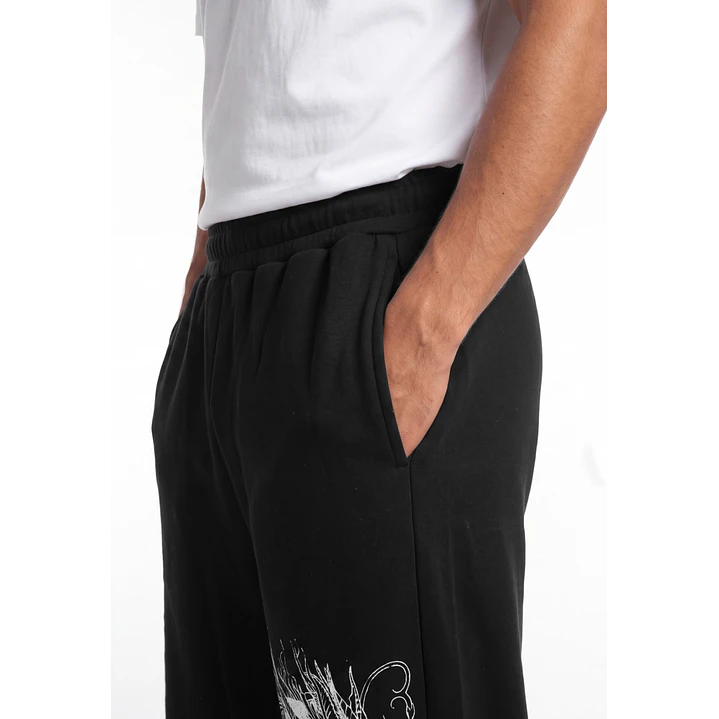 Buzo Oriental Wide Leg Hombre Negro 4