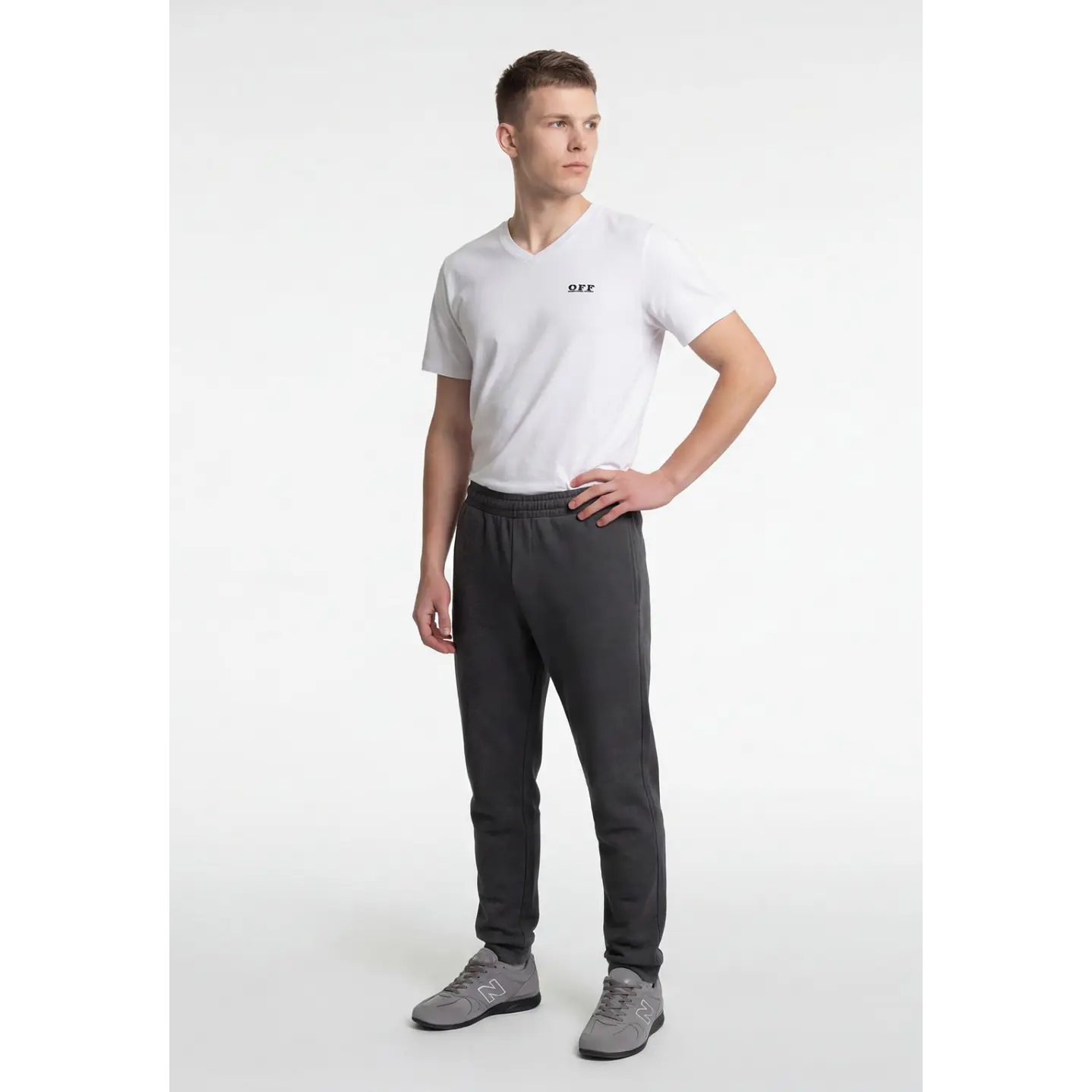 Buzo Básico Jogger Hombre Gris 4