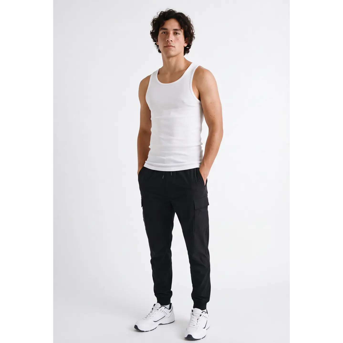 Pantalón Cargo Hombre Negro 3