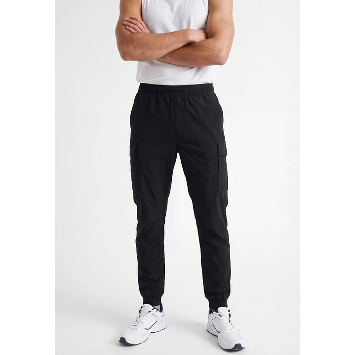 Pantalón Cargo Hombre Negro 1