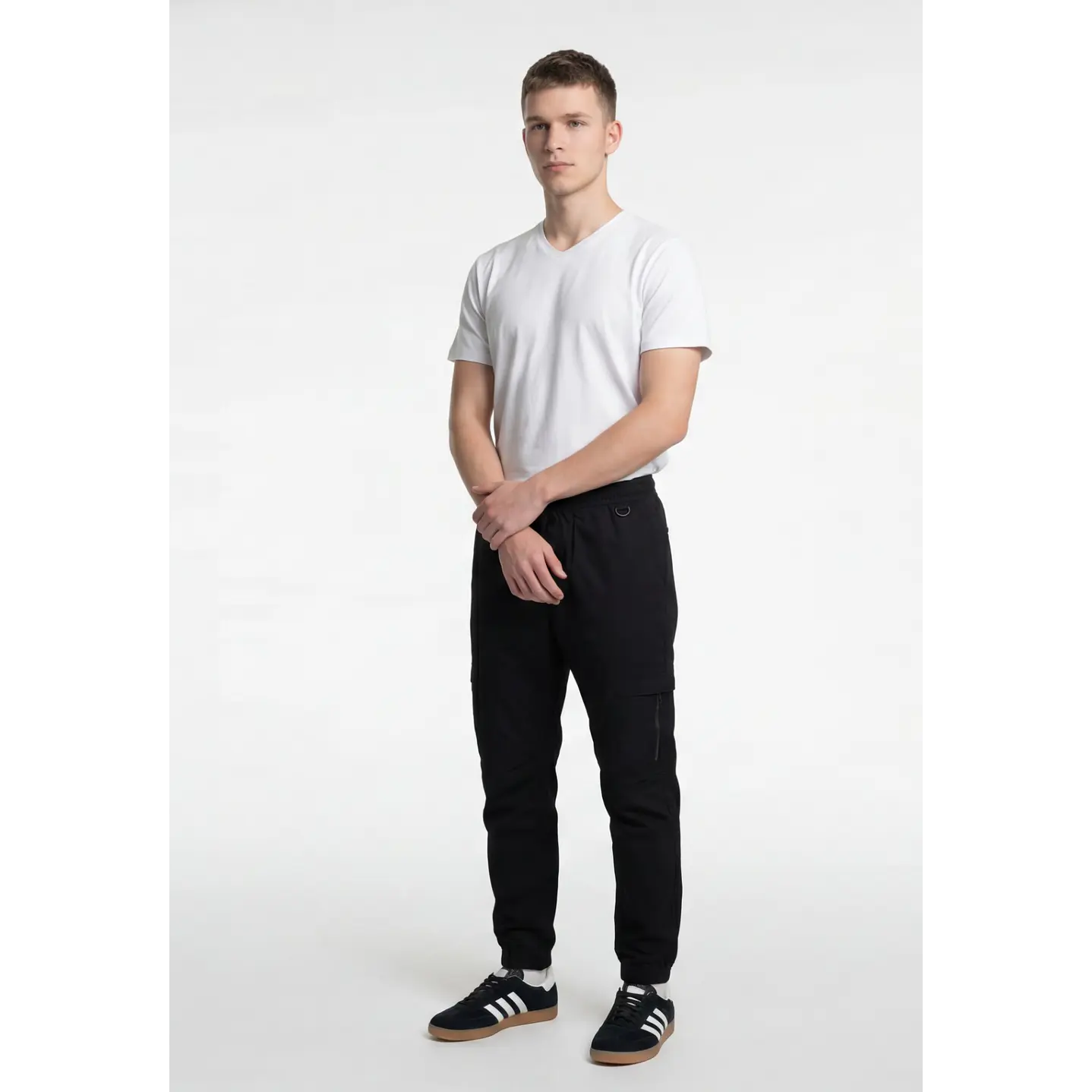 Pantalón Cargo Hombre Negro 4