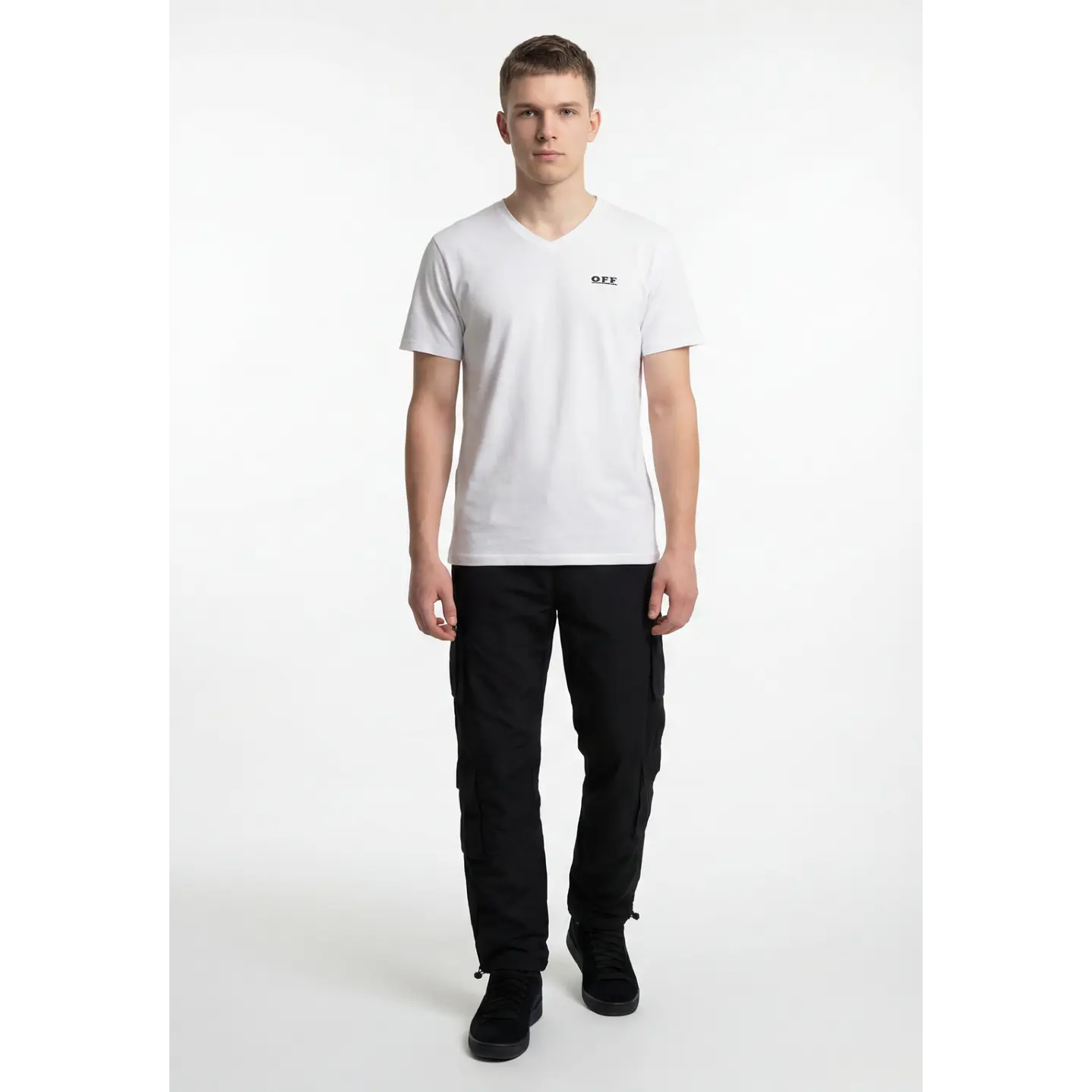 Pantalón Ajustable Cargo Hombre Negro 1