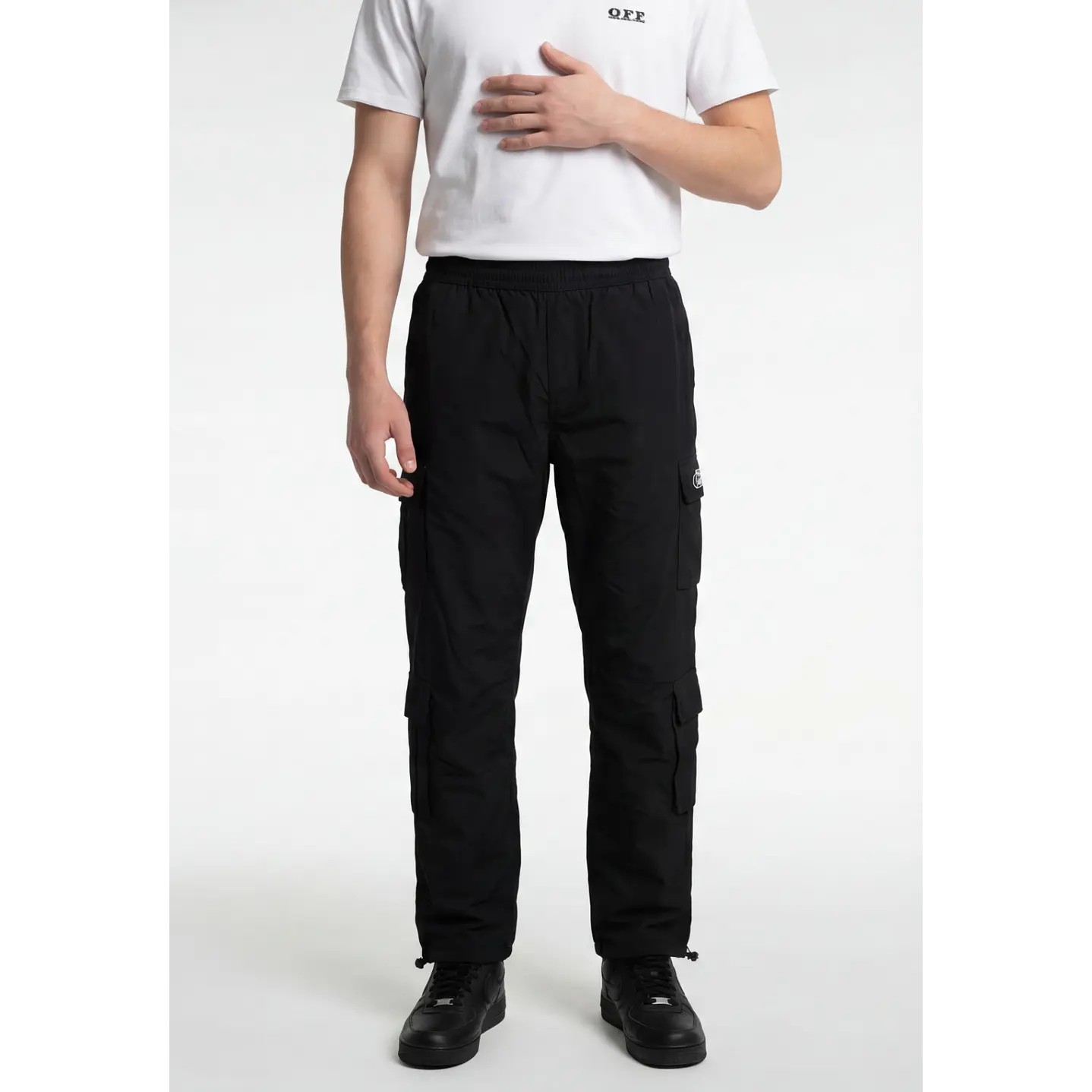 Pantalón Ajustable Cargo Hombre Negro 3