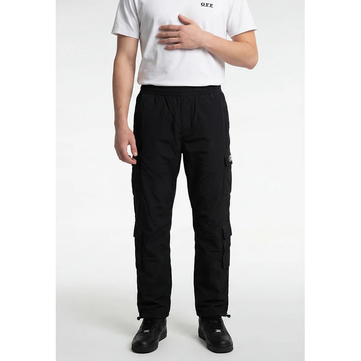 Pantalón Ajustable Cargo Hombre Negro 3