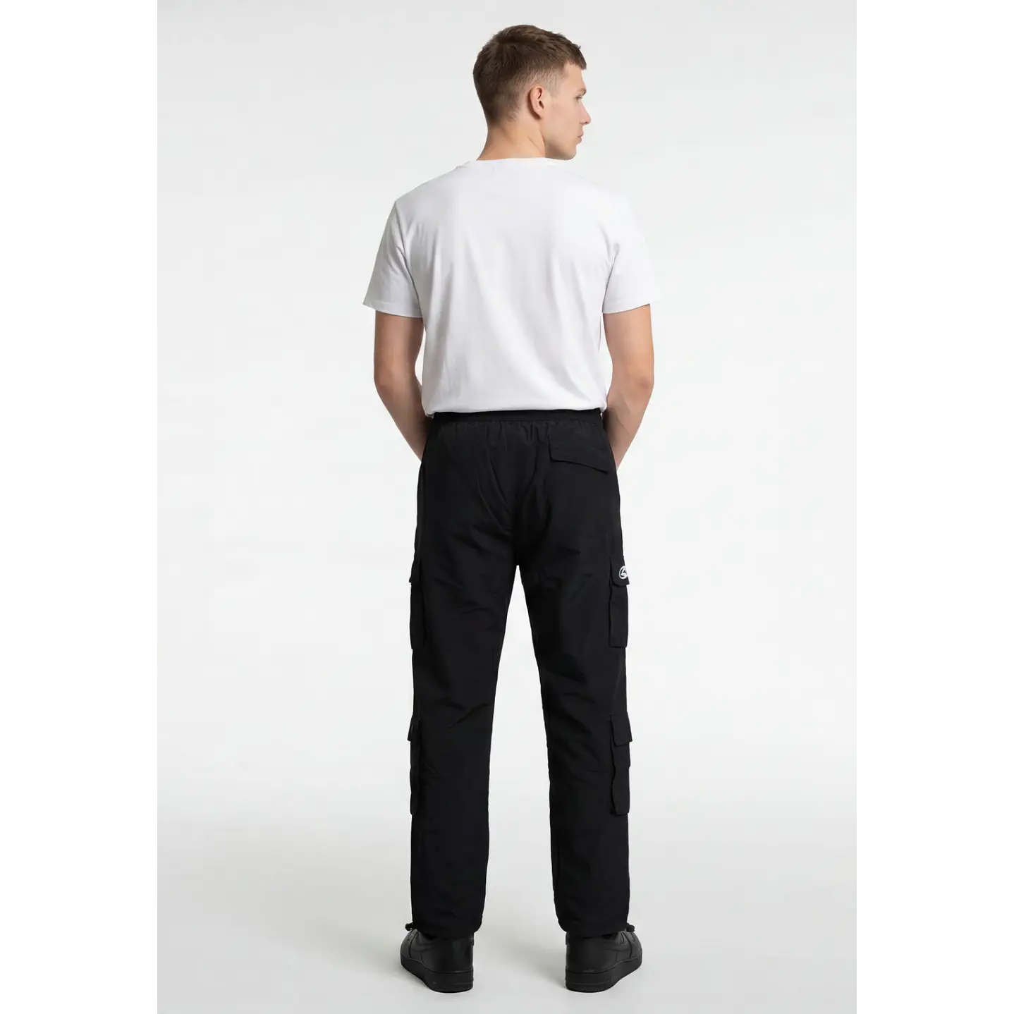 Pantalón Ajustable Cargo Hombre Negro 4