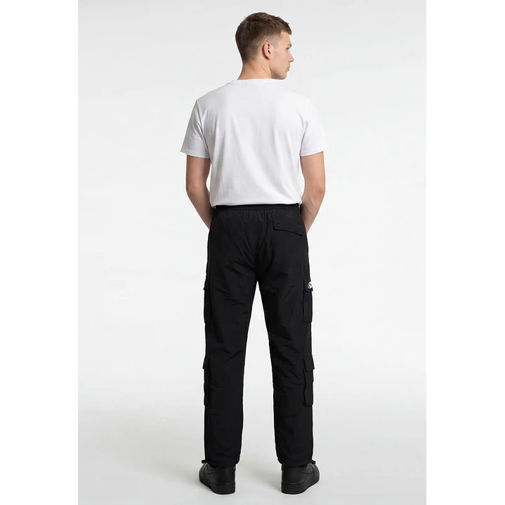 Pantalón Ajustable Cargo Hombre Negro 4