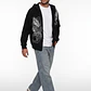 Polerón Oversized Con Cierre Hombre Negro - Miniatura 3