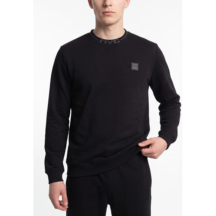 Polerón Elasticado Hombre Negro 4