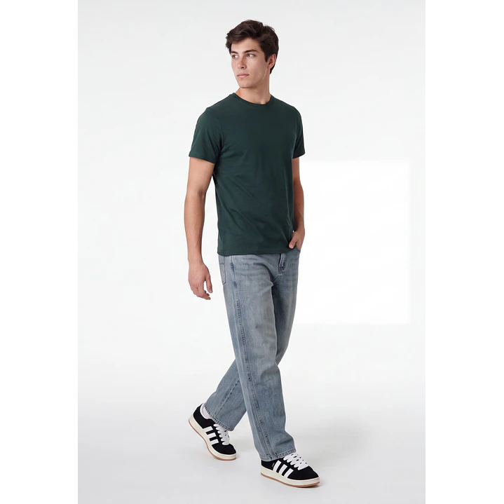 Polera Básica Hombre Verde 3
