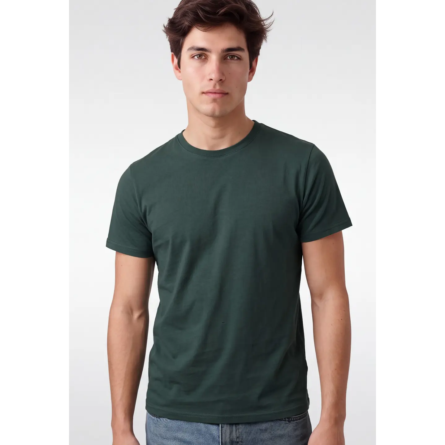 Polera Básica Hombre Verde 4