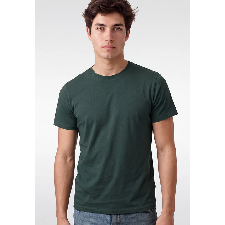 Polera Básica Hombre Verde 4