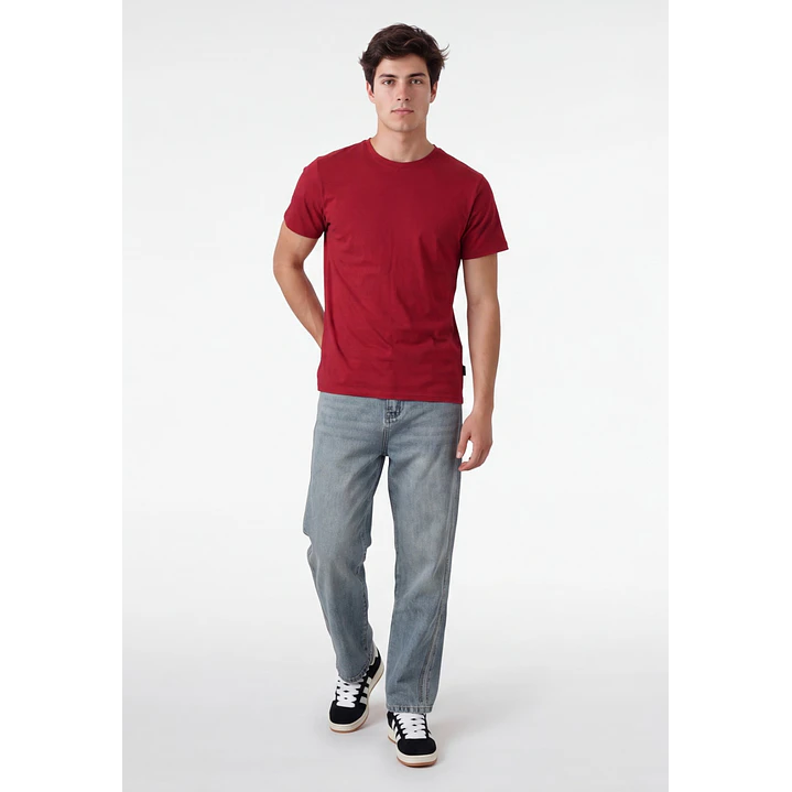 Polera Básica Hombre Rojo 3