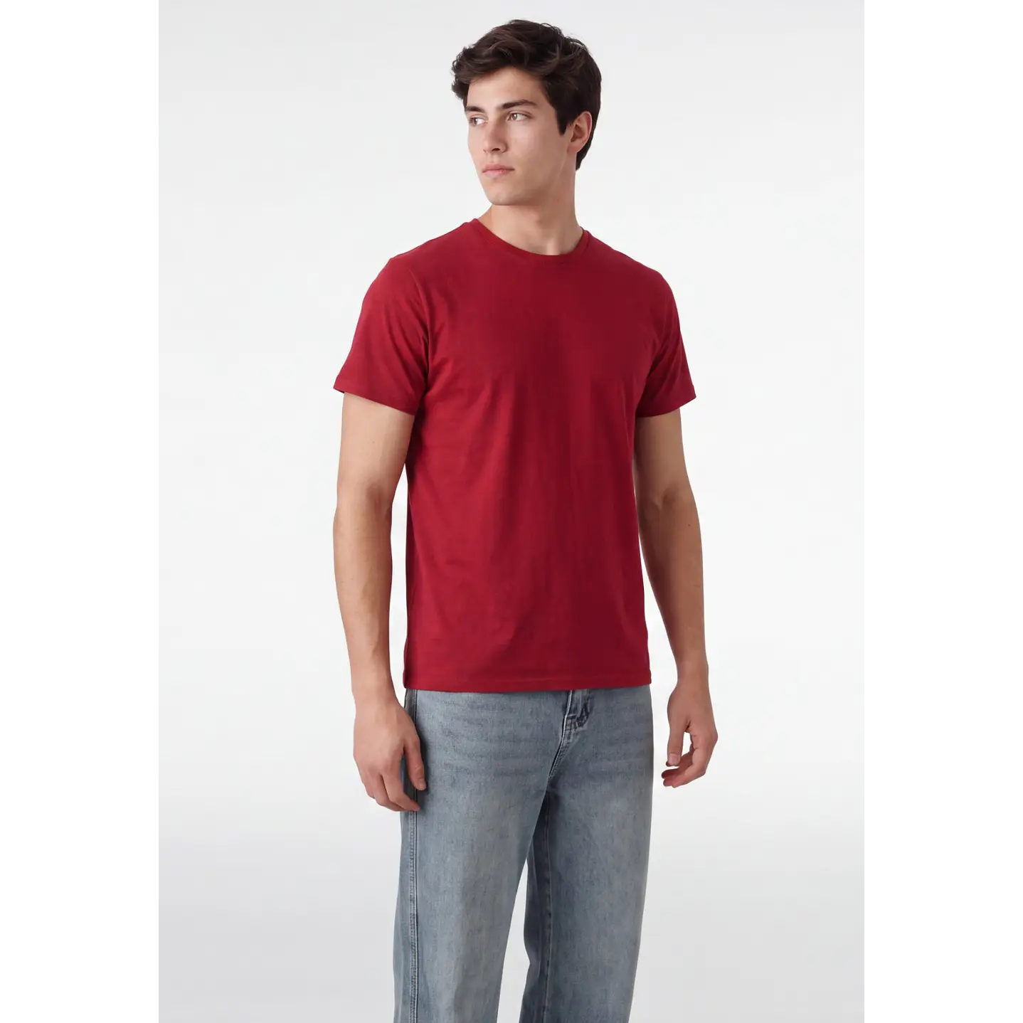 Polera Básica Hombre Rojo 1