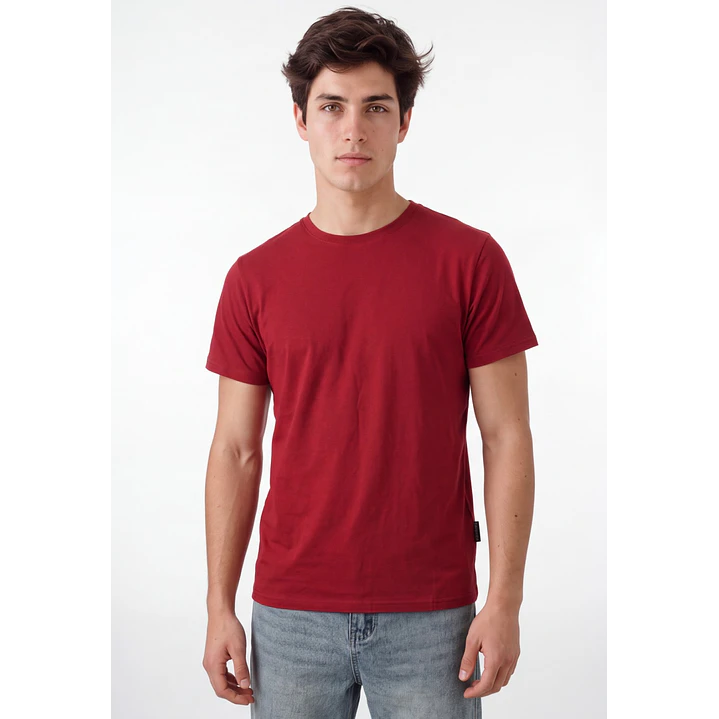 Polera Básica Hombre Rojo 4