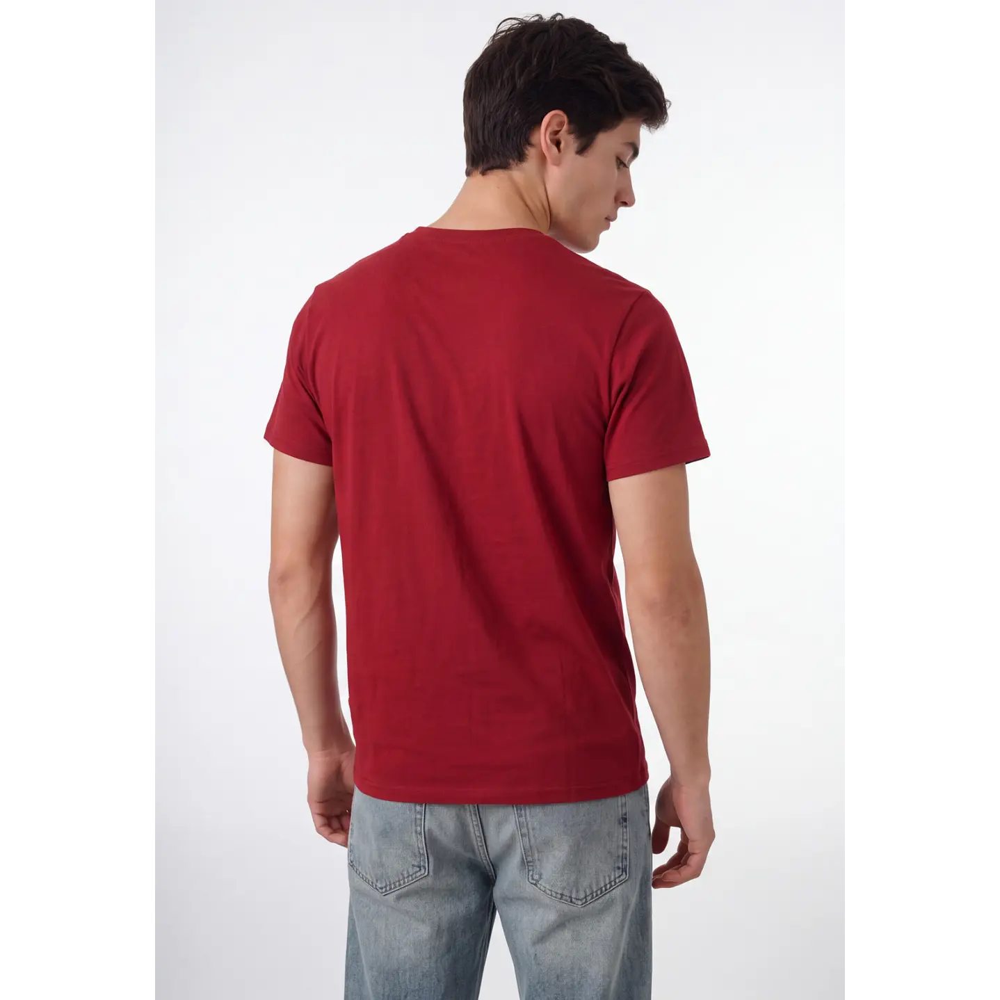 Polera Básica Hombre Rojo 2