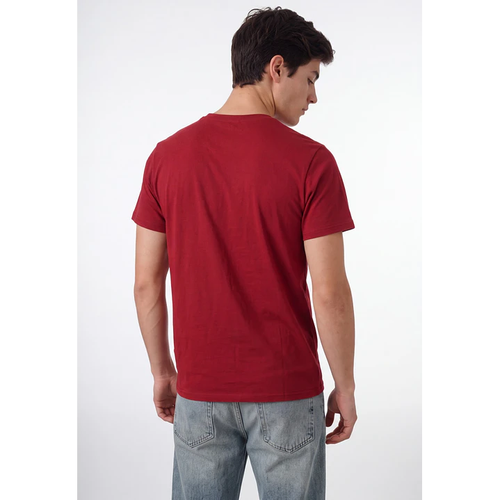 Polera Básica Hombre Rojo 2