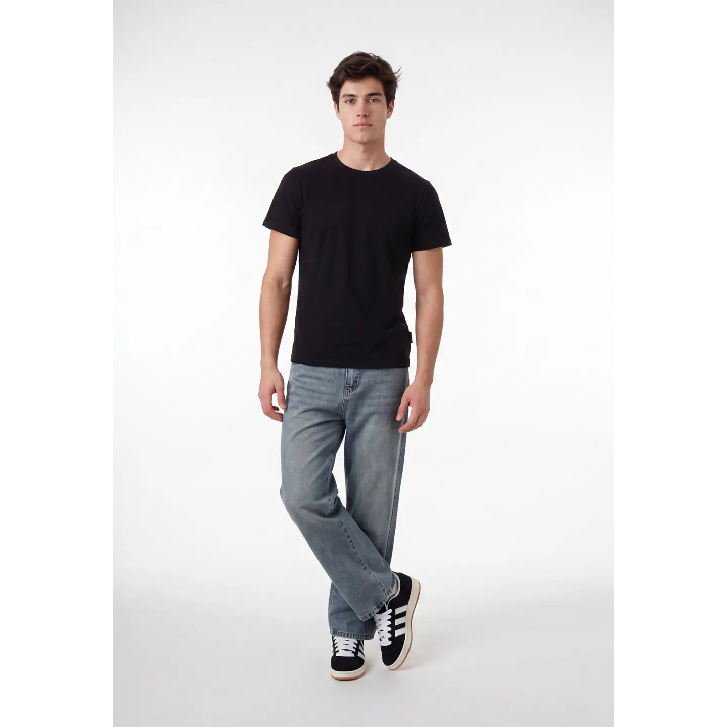 Polera Básica Hombre Negro 3