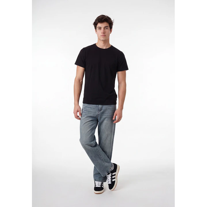 Polera Básica Hombre Negro 3