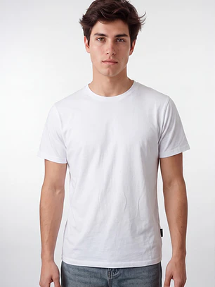 Polera Básica Hombre Blanco