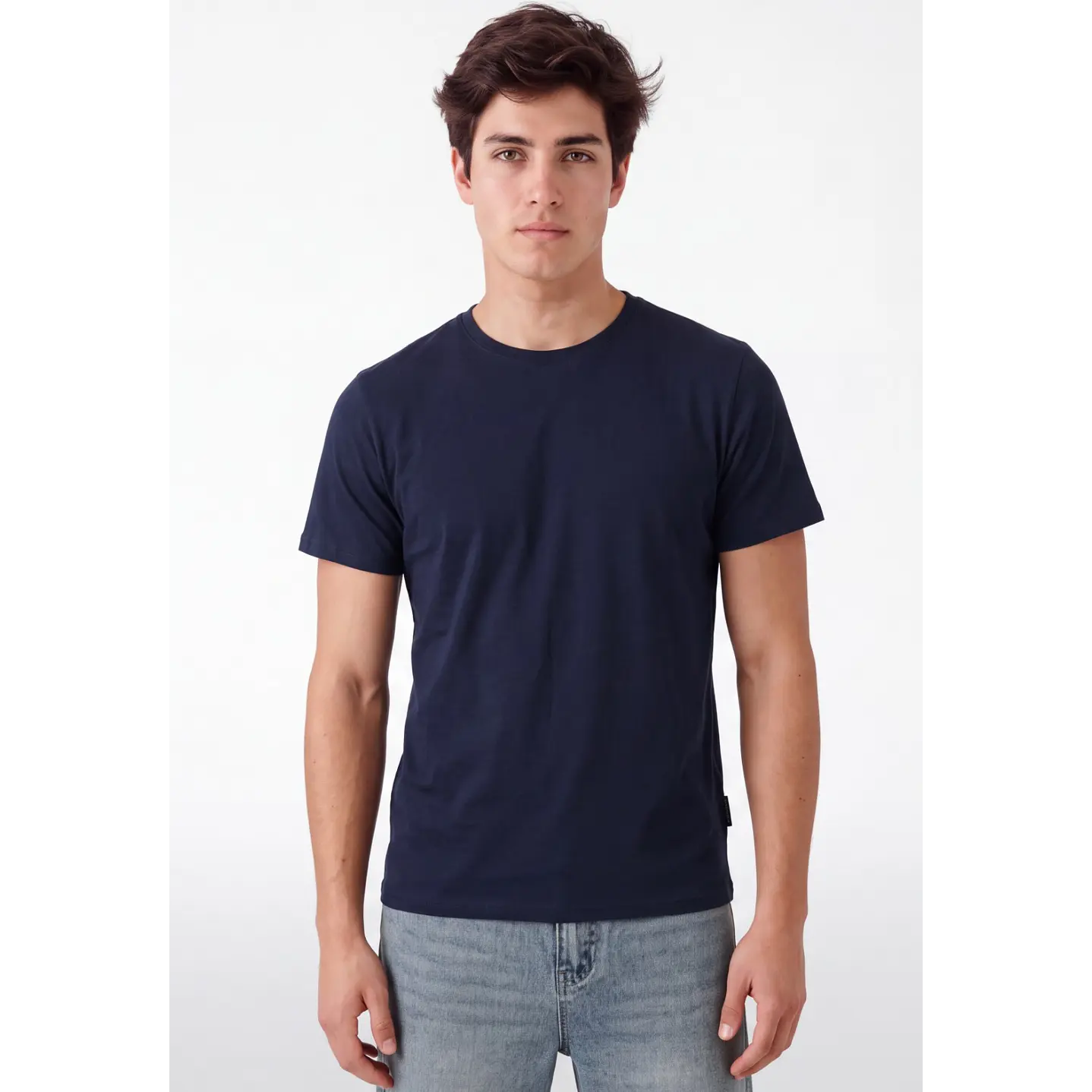 Polera Básica Hombre Azul 1