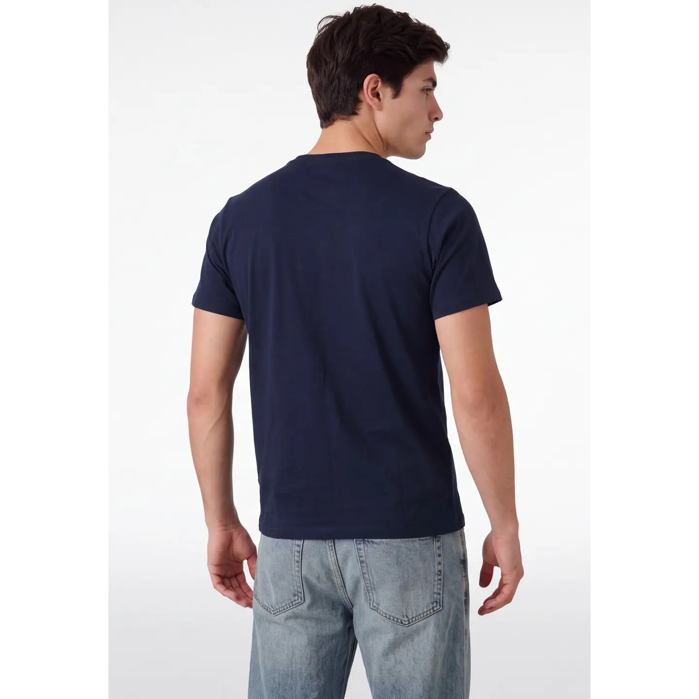 Polera Básica Hombre Azul 2