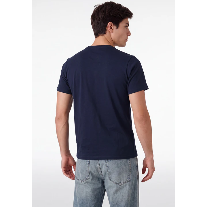 Polera Básica Hombre Azul 2
