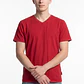 Polera Básica Cuello V Hombre Rojo - Miniatura 1