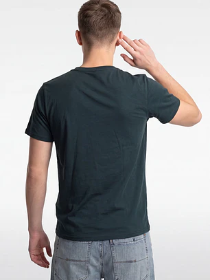 Polera Básica Cuello V Hombre Verde