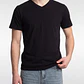 Polera Básica Cuello V Hombre Negro - Miniatura 1