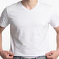 Polera Básica Cuello V Hombre Blanco - Miniatura 4