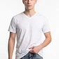 Polera Básica Cuello V Hombre Blanco - Miniatura 1