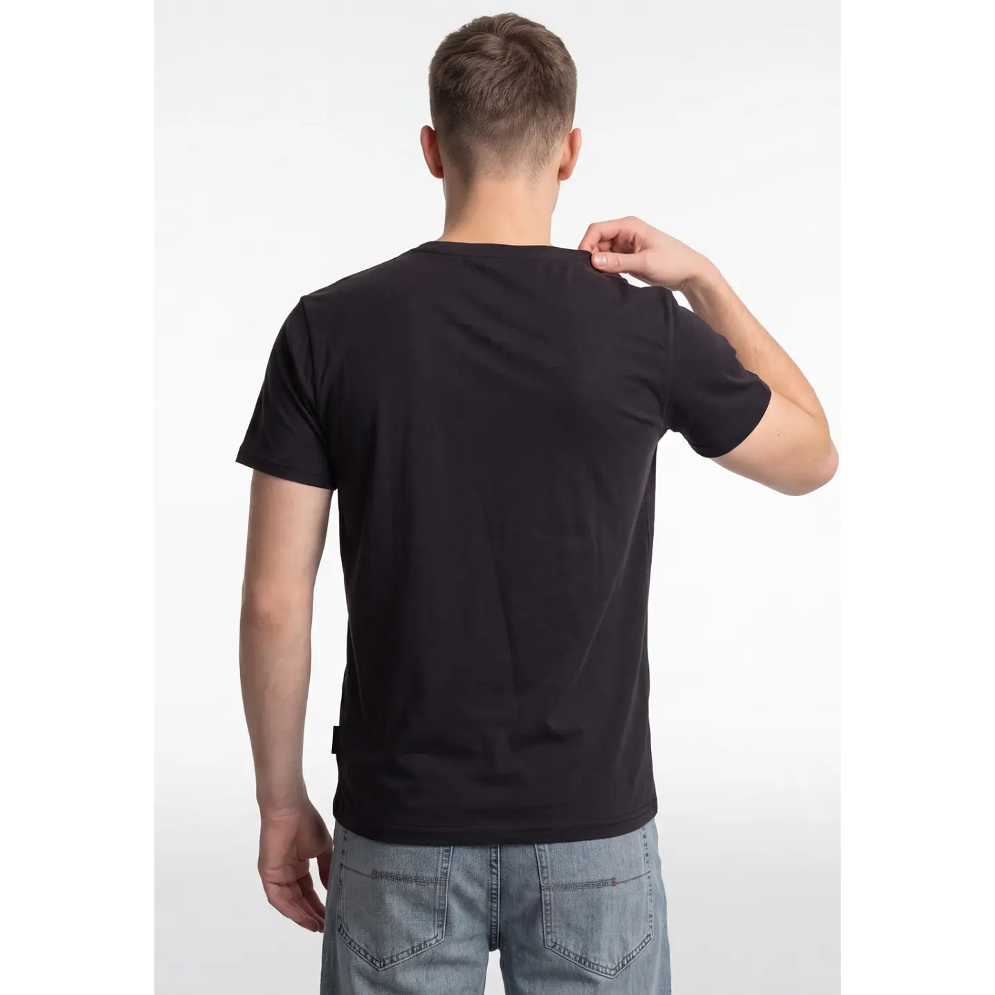 Polera Básica Cuello V Hombre Gris 2